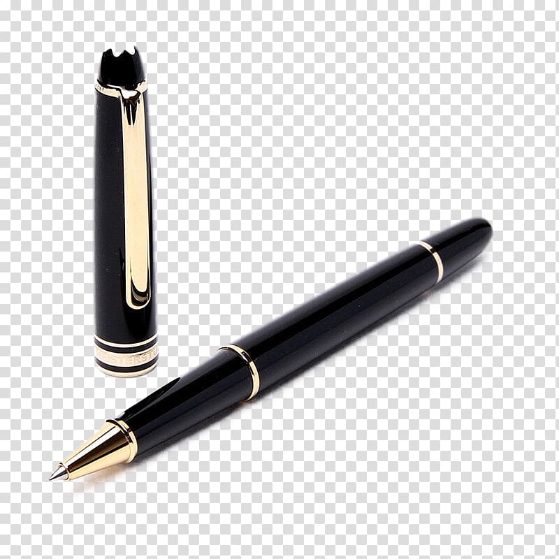 black click pen illustration, Ballpoint pen Rollerball pen Montblanc Gel pen, Ballpoint pen Gel transparent background PNG clipart