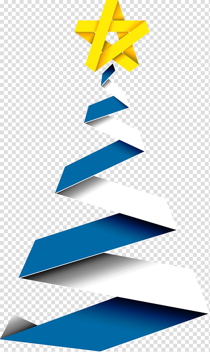 Paper Christmas tree Euclidean Origami, Origami Christmas Tree transparent background PNG clipart