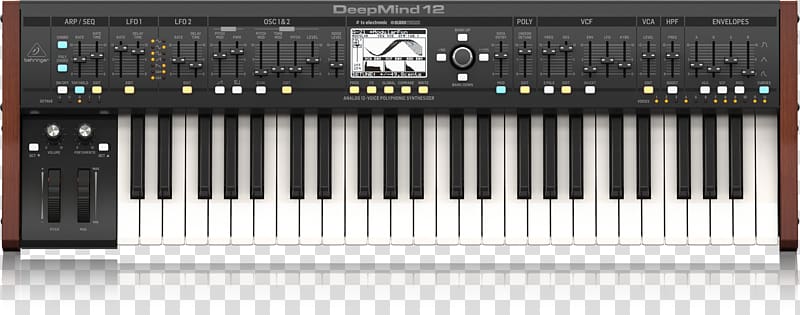 Behringer Sound Synthesizers Analog synthesizer Low-frequency oscillation Analogue electronics, piano transparent background PNG clipart