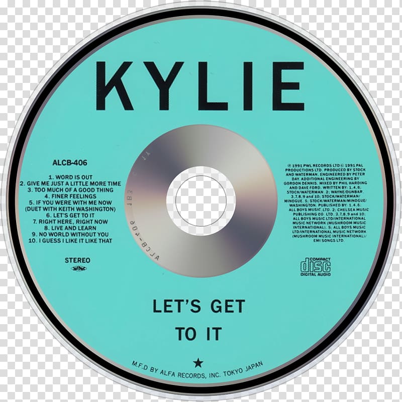 Compact disc Let\'s Get to It Music English Album, Kylie Minogue transparent background PNG clipart