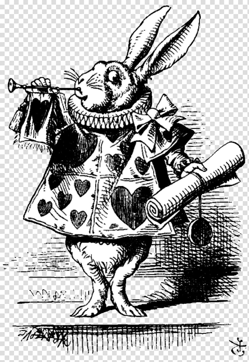 Alice\'s Adventures in Wonderland White Rabbit Aliciae per speculum transitus White Knight, alice in wonderland tim burton transparent background PNG clipart