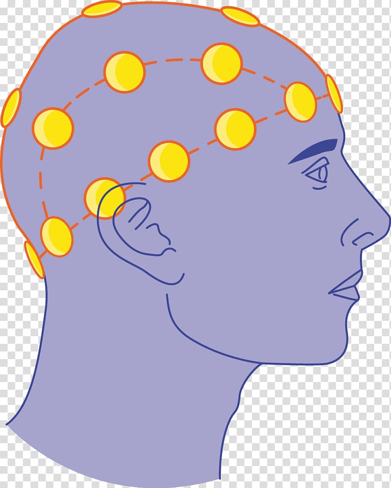 Electroencephalography Medical Equipment Electrode , Brain transparent background PNG clipart