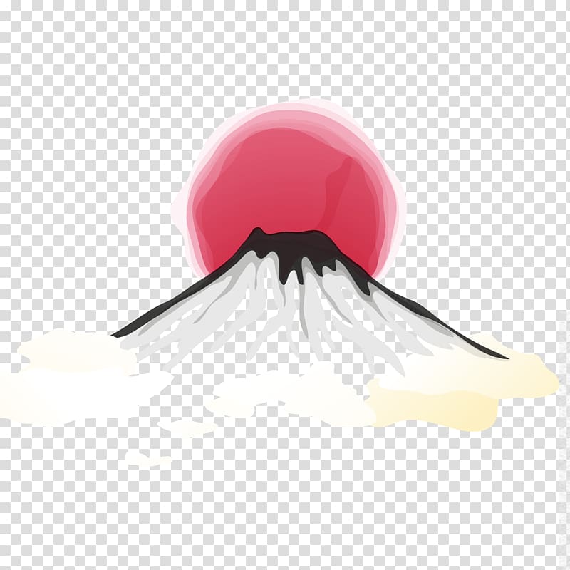 Mount Fuji Adobe Illustrator, Japan\'s Mount Fuji painted transparent background PNG clipart
