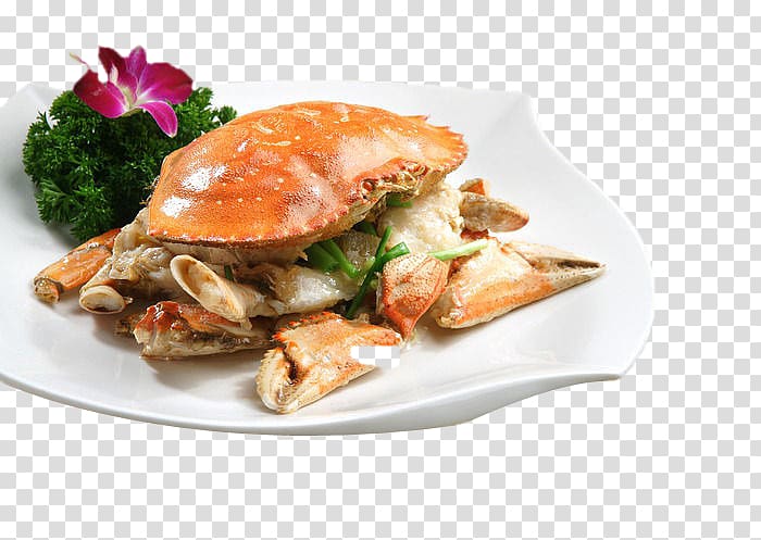 Seafood Fried rice Crab Chinese cuisine Lions Head, Jiangcong Dungeness Crab transparent background PNG clipart