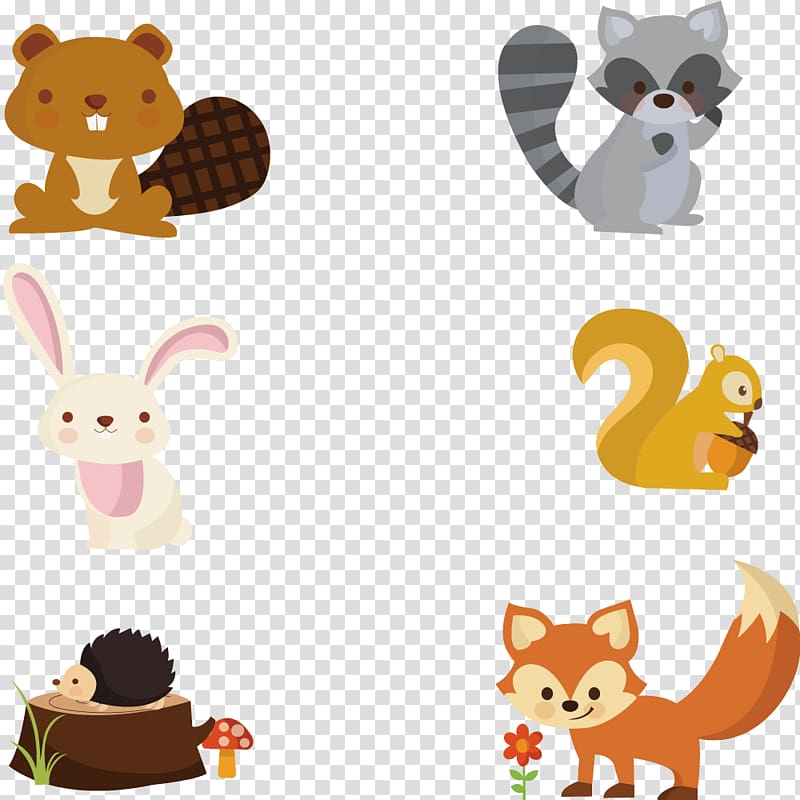 Six animals illustration, Animal transparent background PNG clipart |  HiClipart