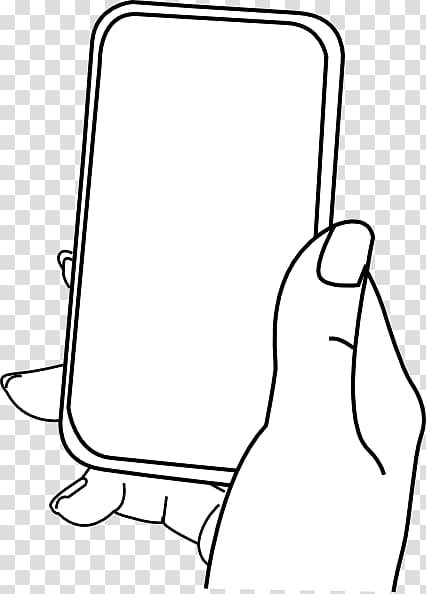 Hand holding back of mobile phone vector illustration doodle hand drawn  isolated on white background  CanStock