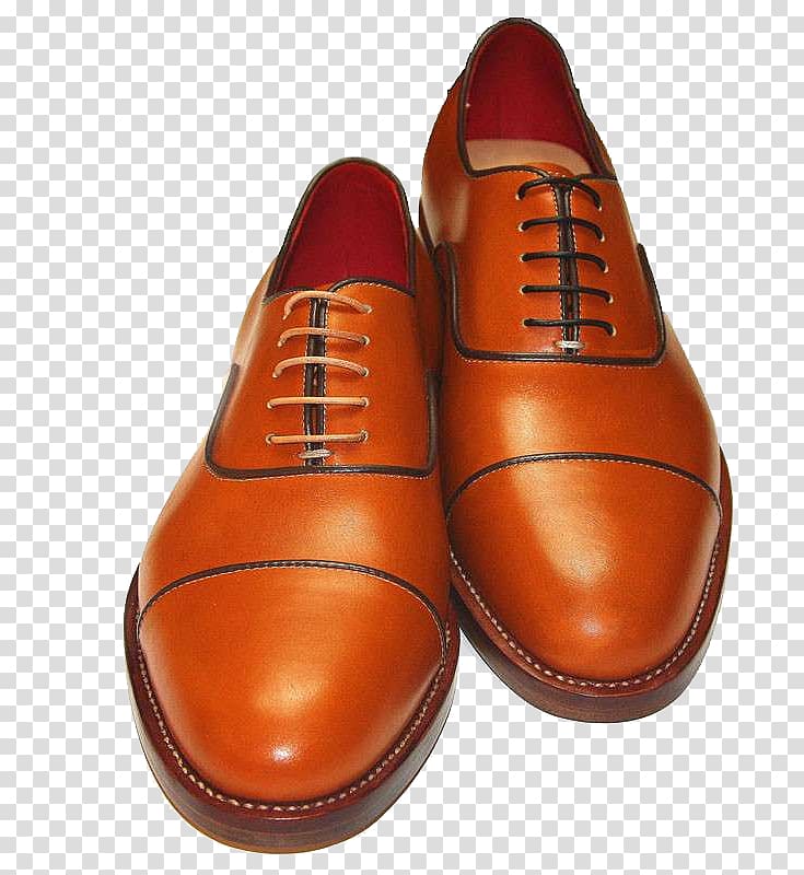 Dress shoe Leather Brown, Men\'s brown lace shoes transparent background PNG clipart