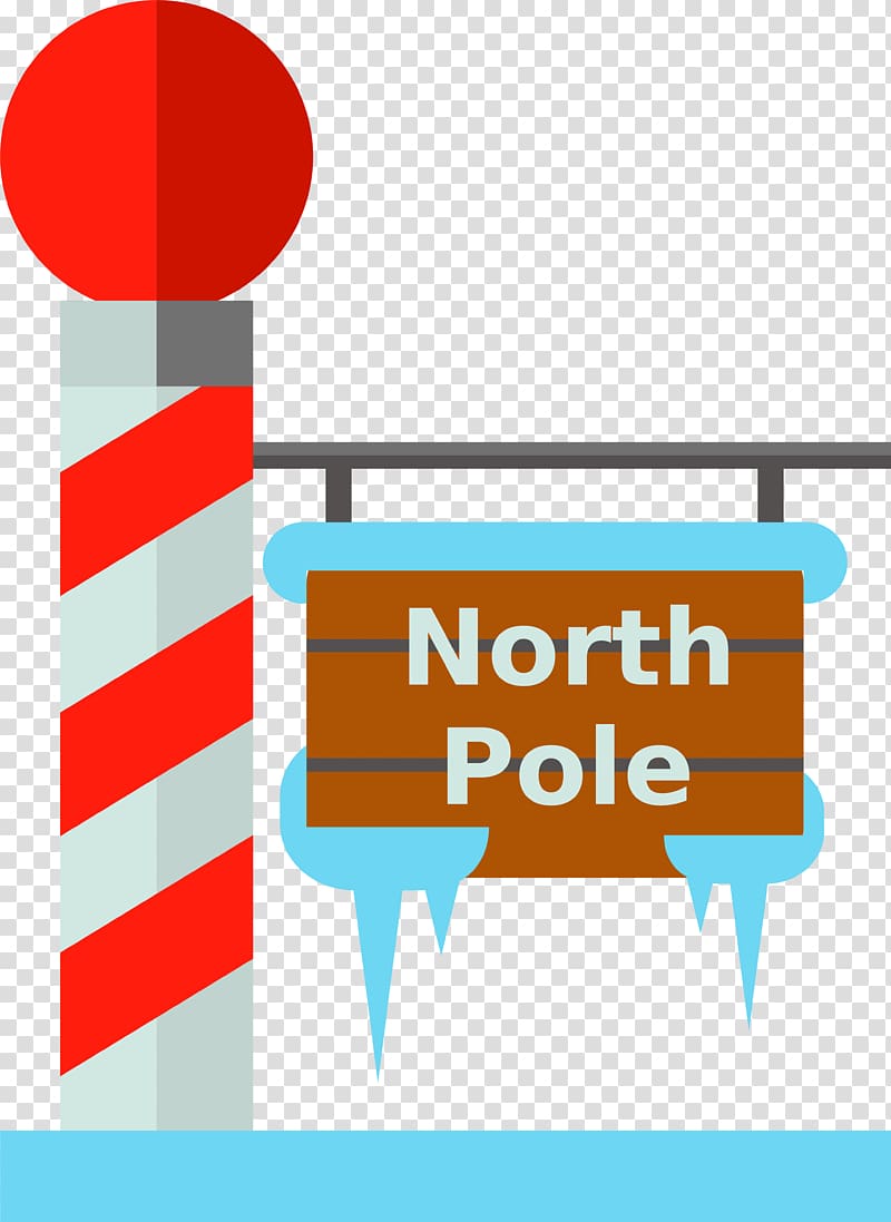 North Pole , Cartoon signboard transparent background PNG clipart