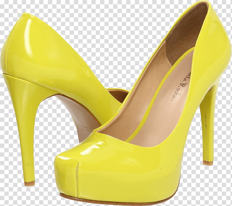 Shoe Slipper Clothing , Yellow women shoes transparent background PNG clipart