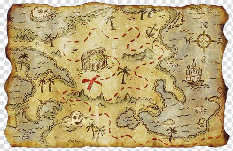 Map Illustration Treasure Map Buried Treasure Piracy Pirate Map