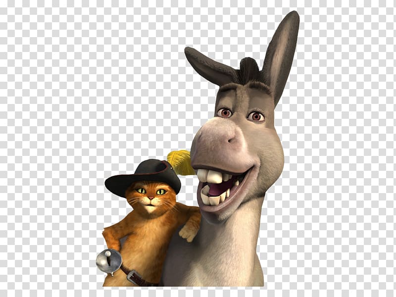 Cartoon character, Donkey Puss in Boots Shrek Pinocchio Princess Fiona,  Donkey, animals, snout png