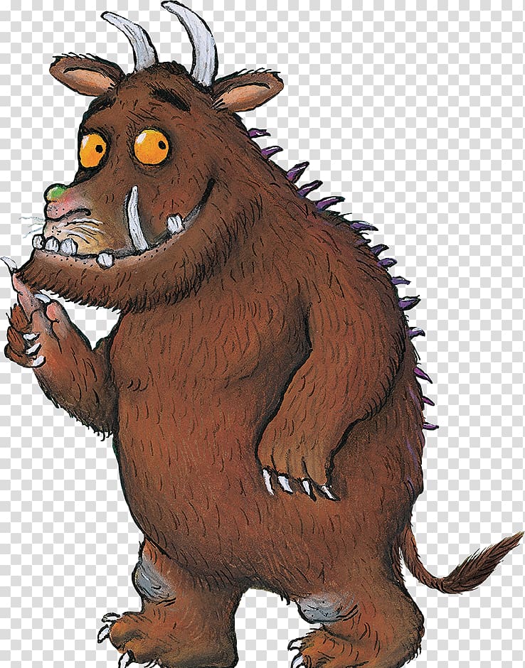 brown monster illustration, The Gruffalo Colouring Book Room On The Broom Thorndon Country Park, Gruffalo transparent background PNG clipart