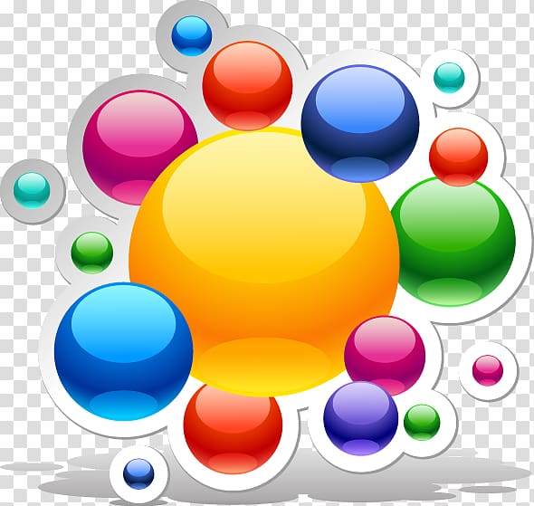 , Abstract colored ball pattern transparent background PNG clipart