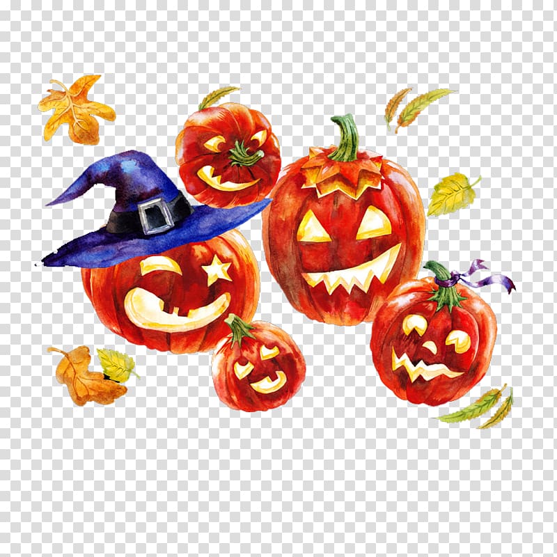 Pumpkin Halloween Jack-o-lantern Carving, Horror Halloween pumpkin transparent background PNG clipart