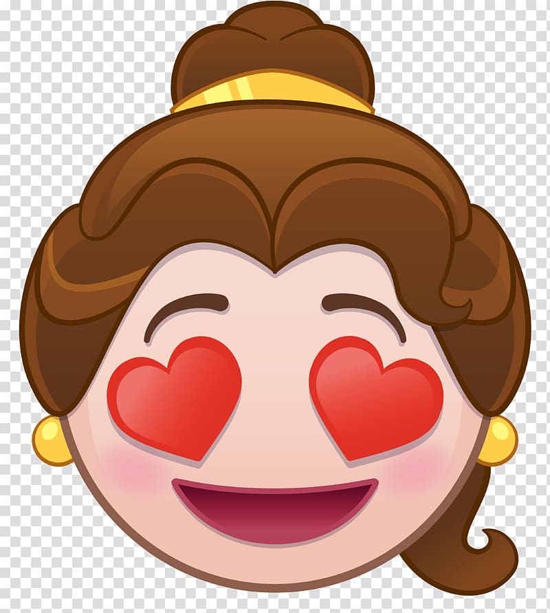 brown haired female illustration, Belle Beast Disney Tsum Tsum Disney Emoji Blitz, beauty and the beast transparent background PNG clipart