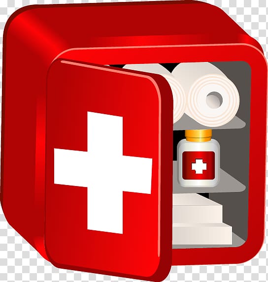 Medicine Medical bag Pharmaceutical drug First aid kit, Red Cross kits element transparent background PNG clipart