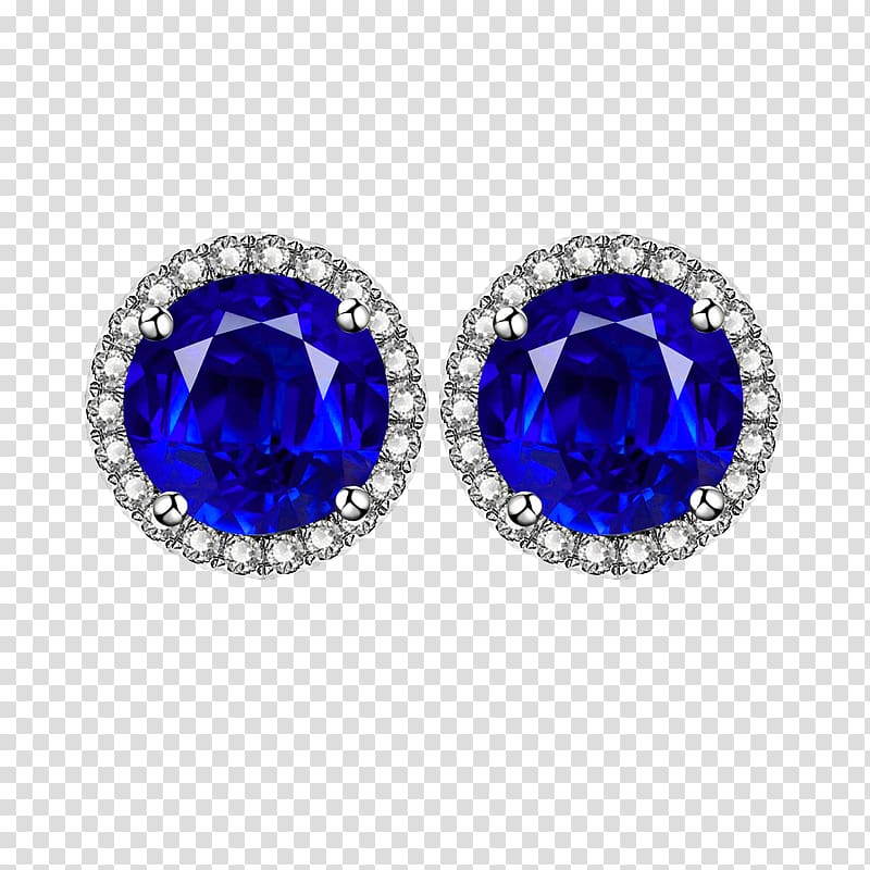 Earring Sapphire Diamond Jewellery, Sapphire earrings earring transparent background PNG clipart