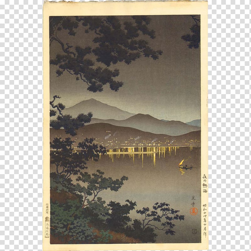 Woodblock printing Printmaking Atami Art Painting, painting transparent background PNG clipart