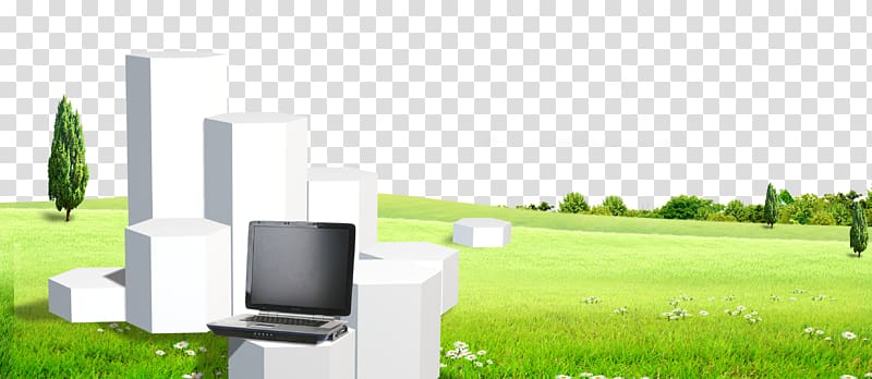School Desktop Education Computer Software, Computer box and grassland transparent background PNG clipart