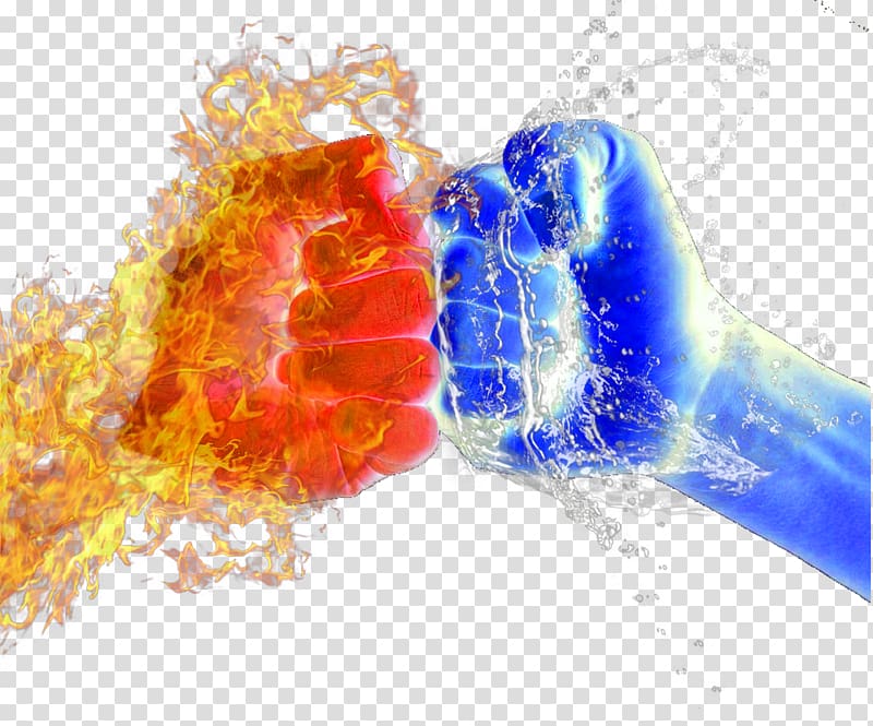 water fist fire fist transparent background PNG clipart