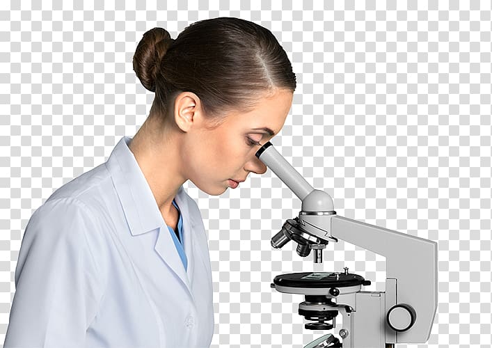 woman using microscope, Scientist Data Research, Scientist transparent background PNG clipart