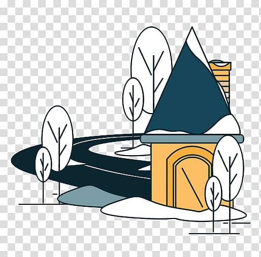 House , Cartoon snow house house transparent background PNG clipart
