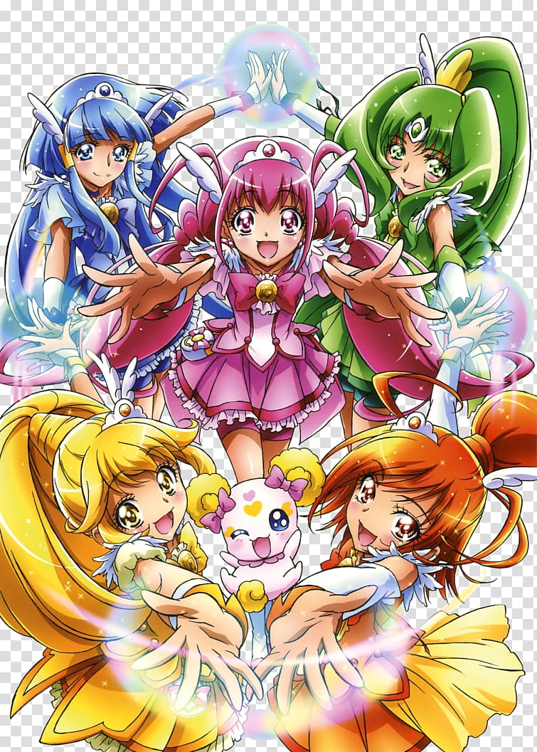 Miyuki Hoshizora Nao Midorikawa Reika Aoki Pretty Cure Anime, Anime transparent background PNG clipart