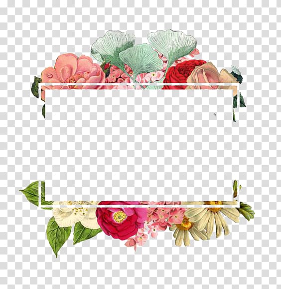 Flower Paper Logo, Flowers Border, assorted-color petaled flower illustration transparent background PNG clipart