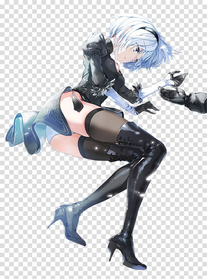 Nier: Automata Anime Drawing Art Manga, Anime transparent background PNG clipart