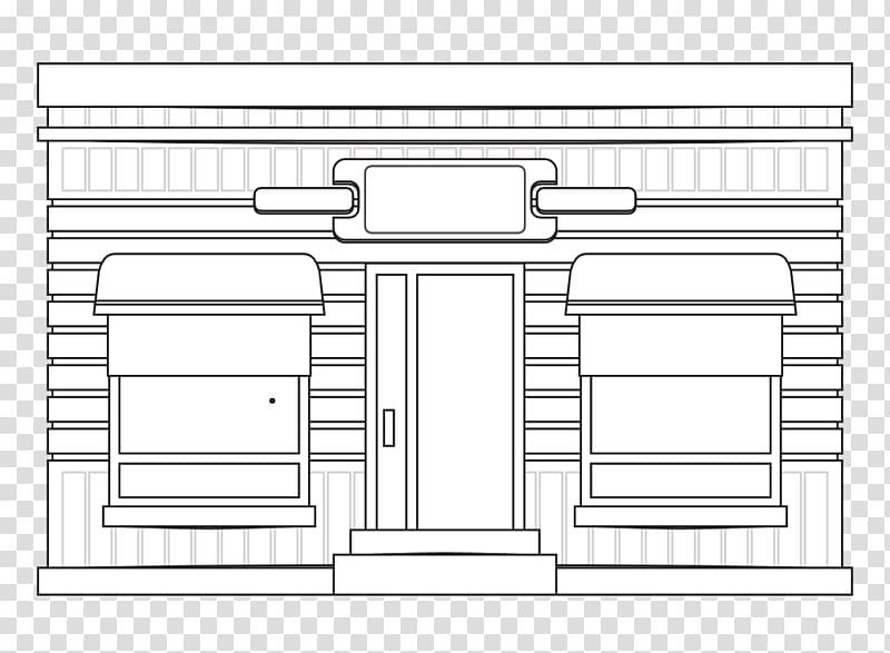 Coloring book Drawing Black and white , the graphic display store opened transparent background PNG clipart