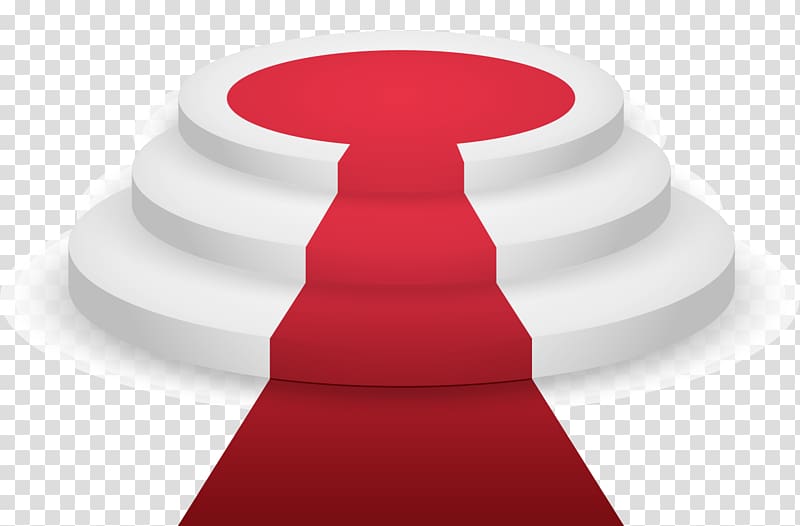white and red stage art, Podium, Red carpet podium transparent background PNG clipart
