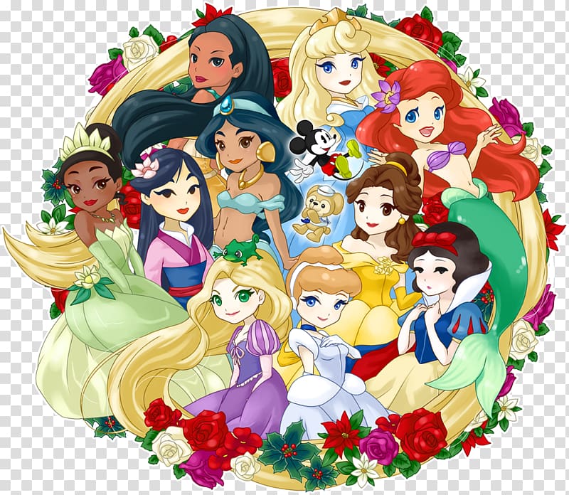 Ariel Rapunzel Pocahontas Fa Mulan Belle, princess jasmine transparent background PNG clipart