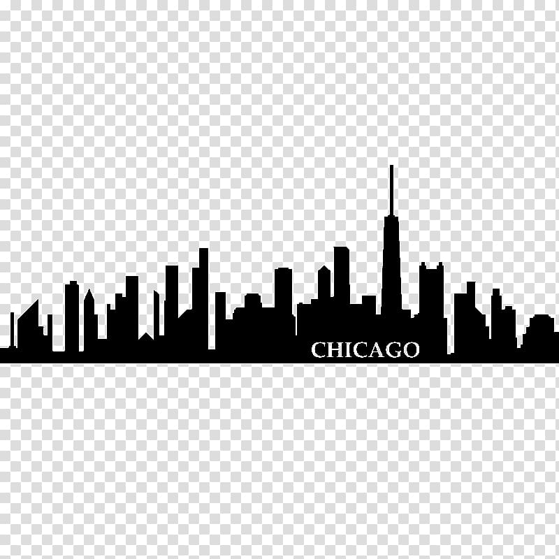 Wall decal Skyline Cloud Gate, chicago city transparent background PNG clipart