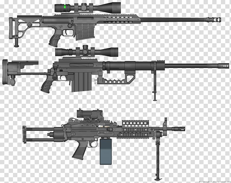 Assault rifle Sniper rifle FN Herstal Firearm Weapon, Three kinds of sniper rifle transparent background PNG clipart