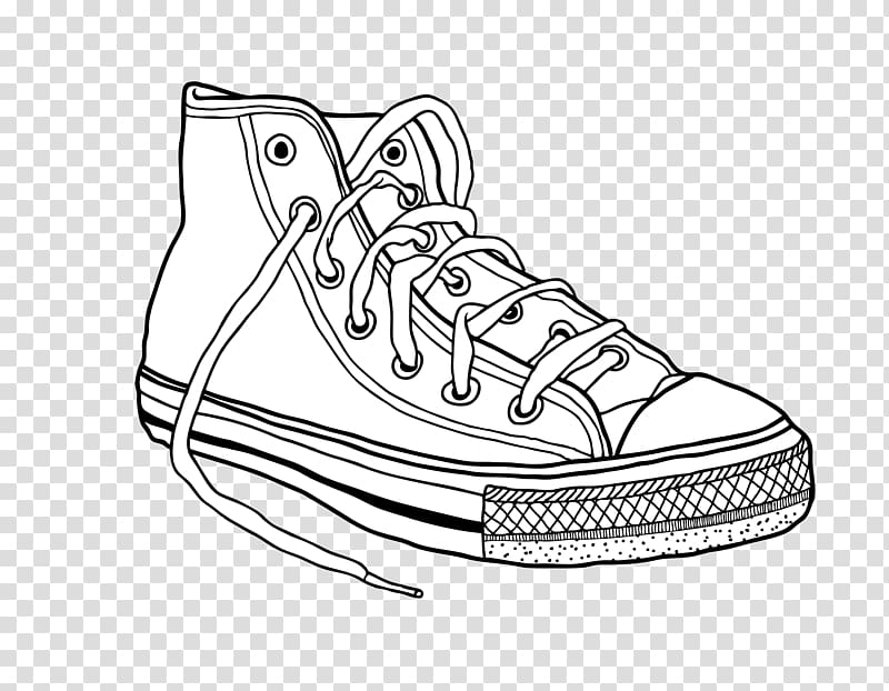 white high-top sneaker illustration, Converse Sneakers Drawing , Shoes transparent background PNG clipart