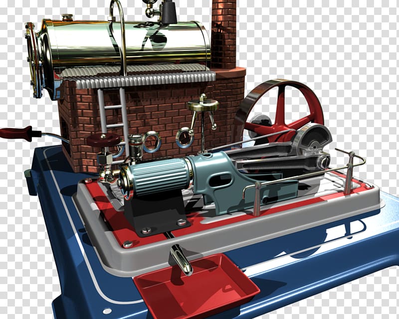 Steam engine Wilesco Machine Live steam, engine transparent background PNG clipart