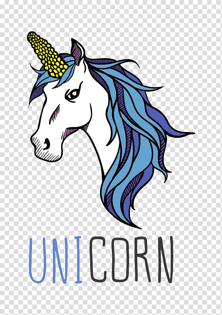Horse Unicorn Mane, Blue Unicorn transparent background PNG clipart