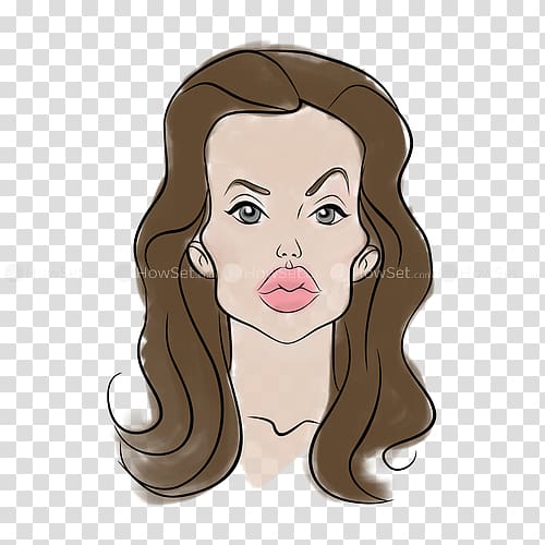 Angelina Jolie Drawing Caricature Nose, angelina jolie transparent background PNG clipart