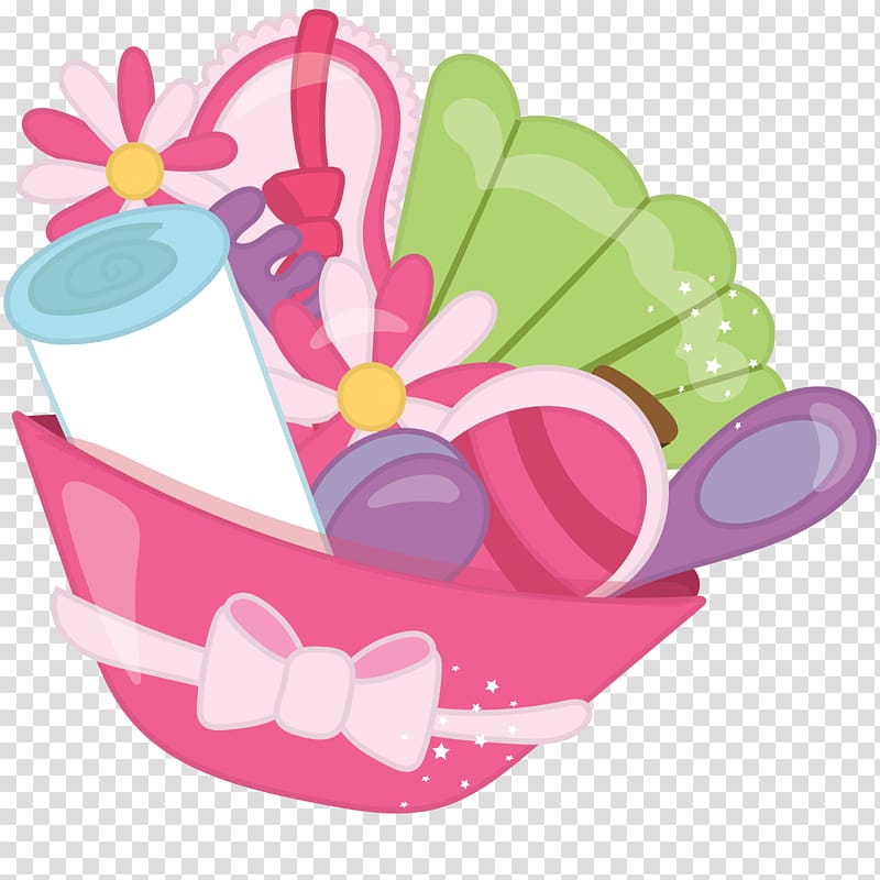 multicolored basket with containers and brush illustration, Day spa Party Facial , spa transparent background PNG clipart