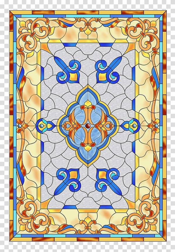 stained glass pattern, Stained glass Window, Church ceiling painted glass transparent background PNG clipart