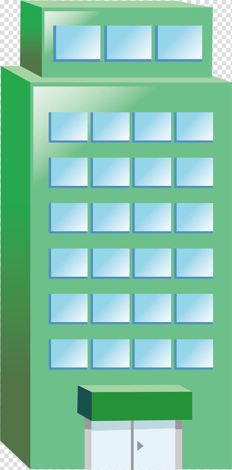 House Cartoon, Green building transparent background PNG clipart