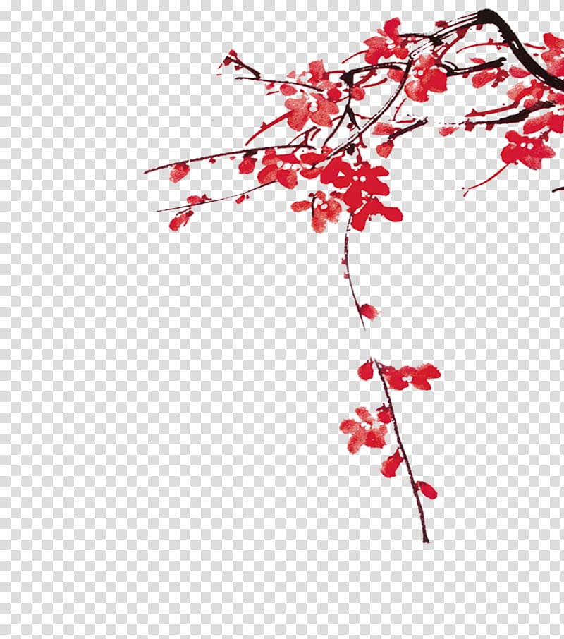 China Chinese painting Art Plum blossom, Plum Chinese painting transparent background PNG clipart