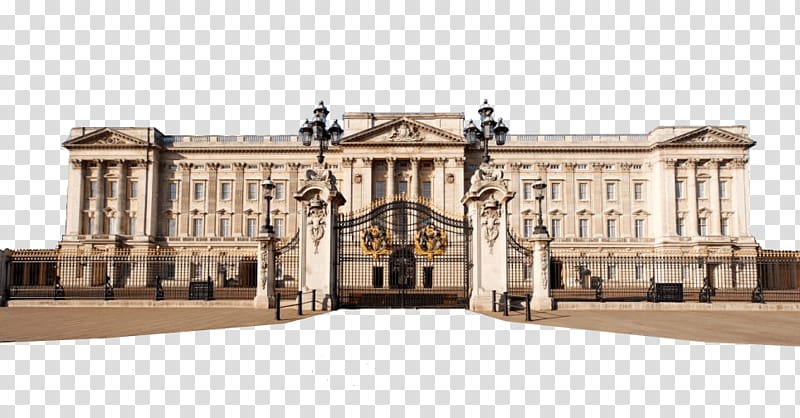 beige concrete building, Buckingham Palace transparent background PNG clipart
