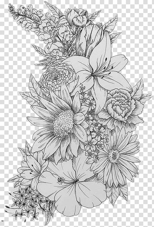 Sleeve tattoo Flower Design Flash, flower transparent background PNG clipart