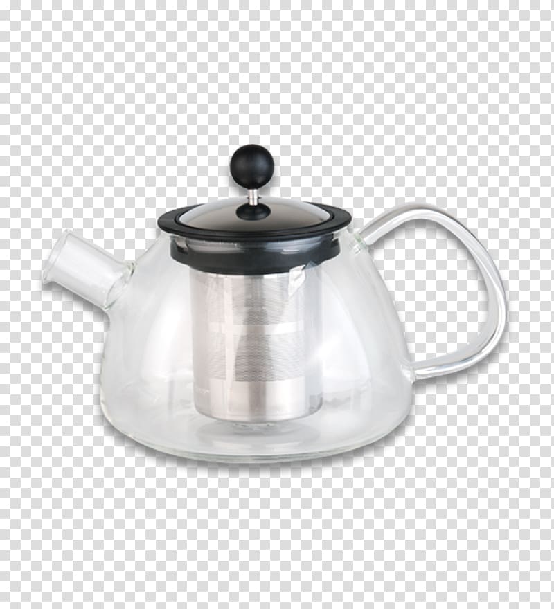 Teapot Glass Steel Infuser, tea transparent background PNG clipart