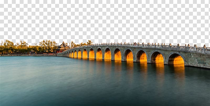 Summer Palace Great Wall of China Wuxi China International Travel Service Limited Company Seventeen-Arch Bridge, Summer Palace Seventeen Arch Bridge transparent background PNG clipart