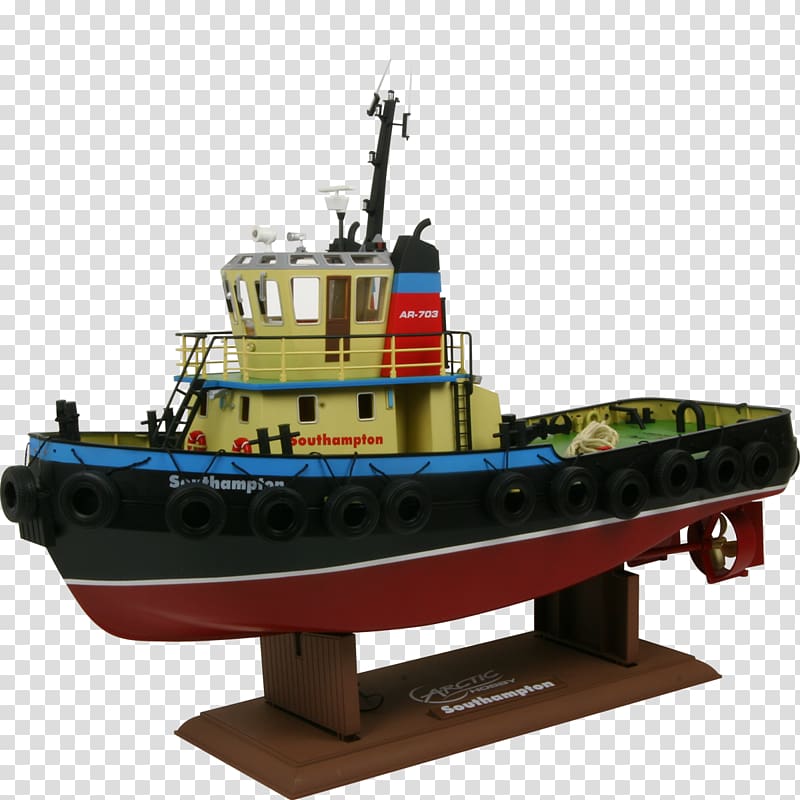 Tugboat Radio-controlled boat Radio control Ship model, boat transparent background PNG clipart