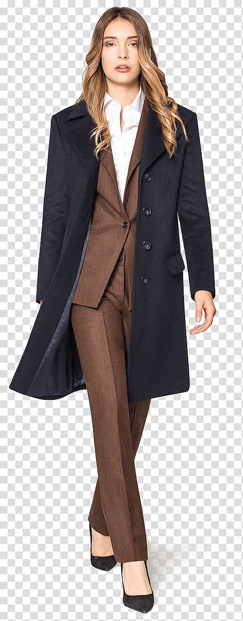 Tuxedo Overcoat Trench coat Suit, Women coat transparent background PNG clipart
