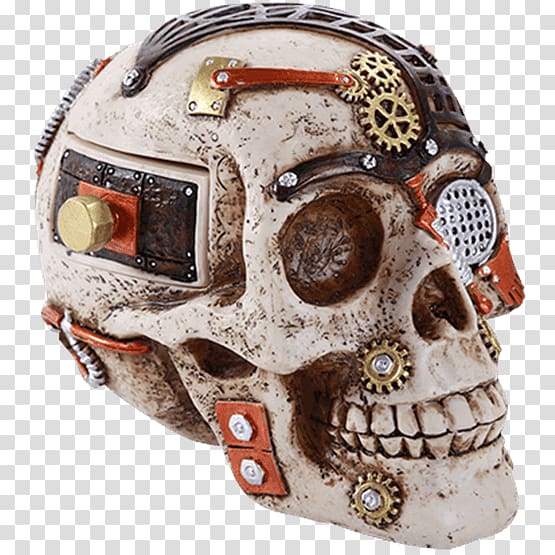 Skull Drawer Steampunk Calavera Casket, skull transparent background PNG clipart