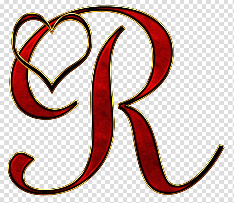 the letter r in red